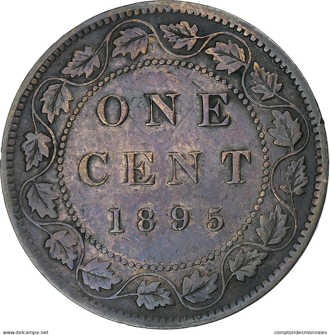 Canada, Victoria, Cent, 1895, Londres, Bronze, TB+, KM:7 - Canada