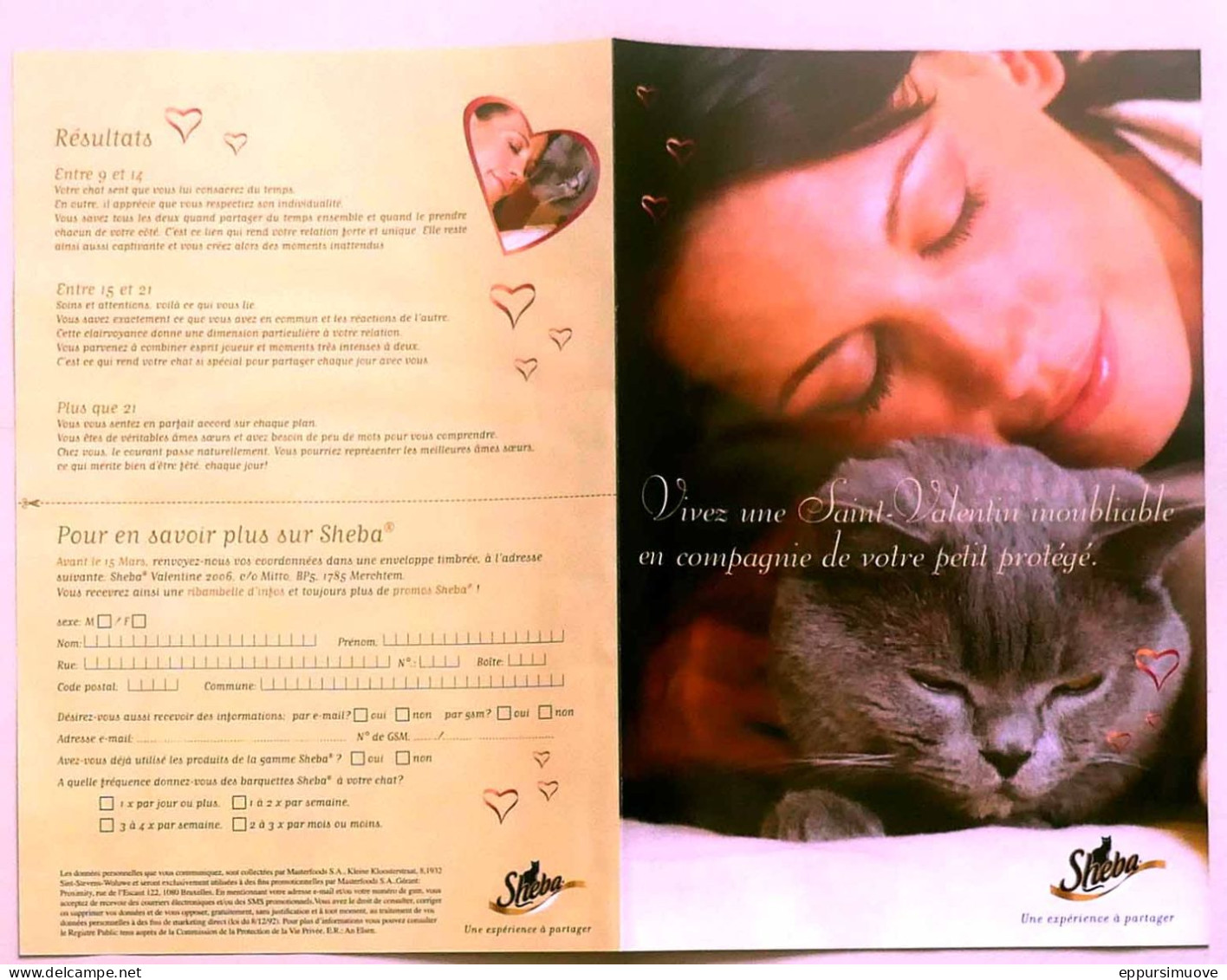 Publicité Papier CHAT SHEBA 2006 TS 4 Pages - Advertising