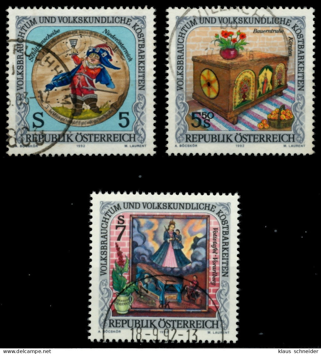 ÖSTERREICH 1992 Nr 2073-2075 Gestempelt X6ECCFE - Gebraucht