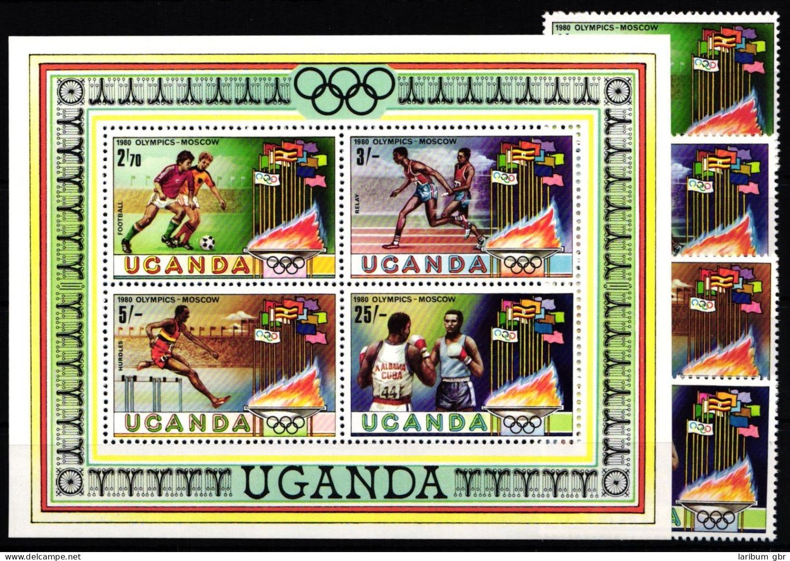Uganda 278-281 Und Block 23 Postfrisch #KM042 - Uganda (1962-...)