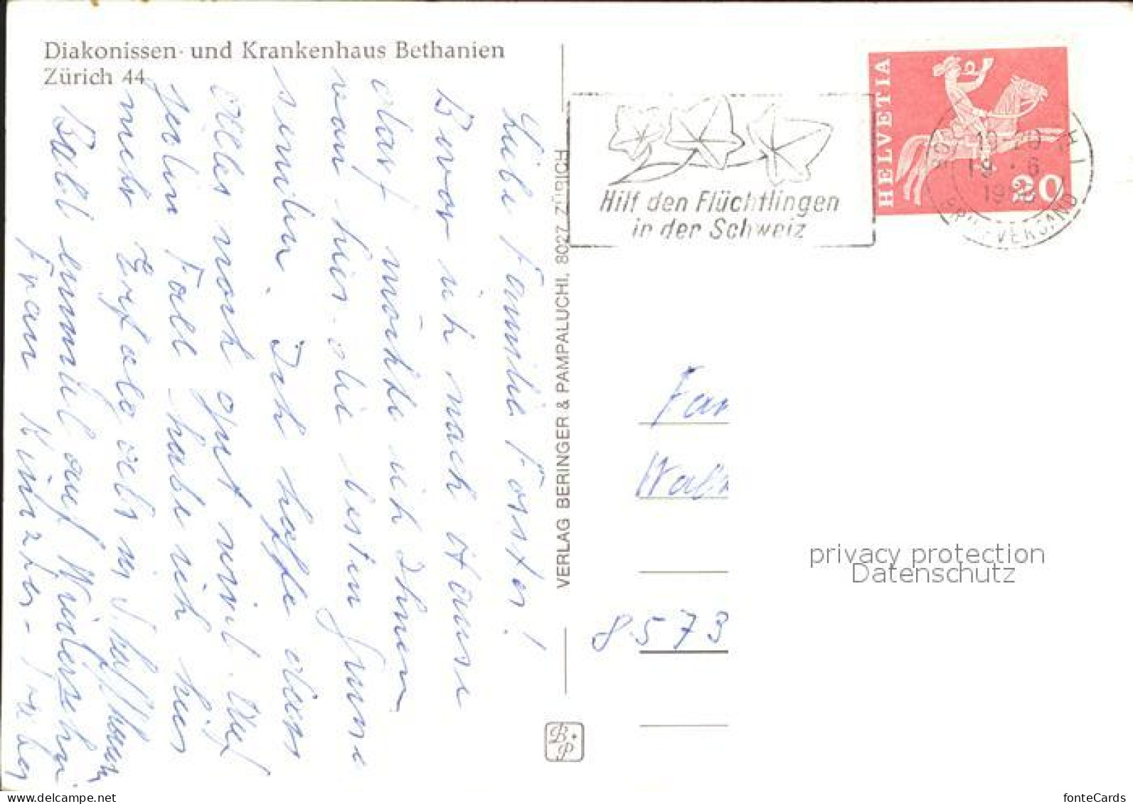 11878408 Zuerich Diakonissen Krankenhaus Bethanien Zuerich - Sonstige & Ohne Zuordnung