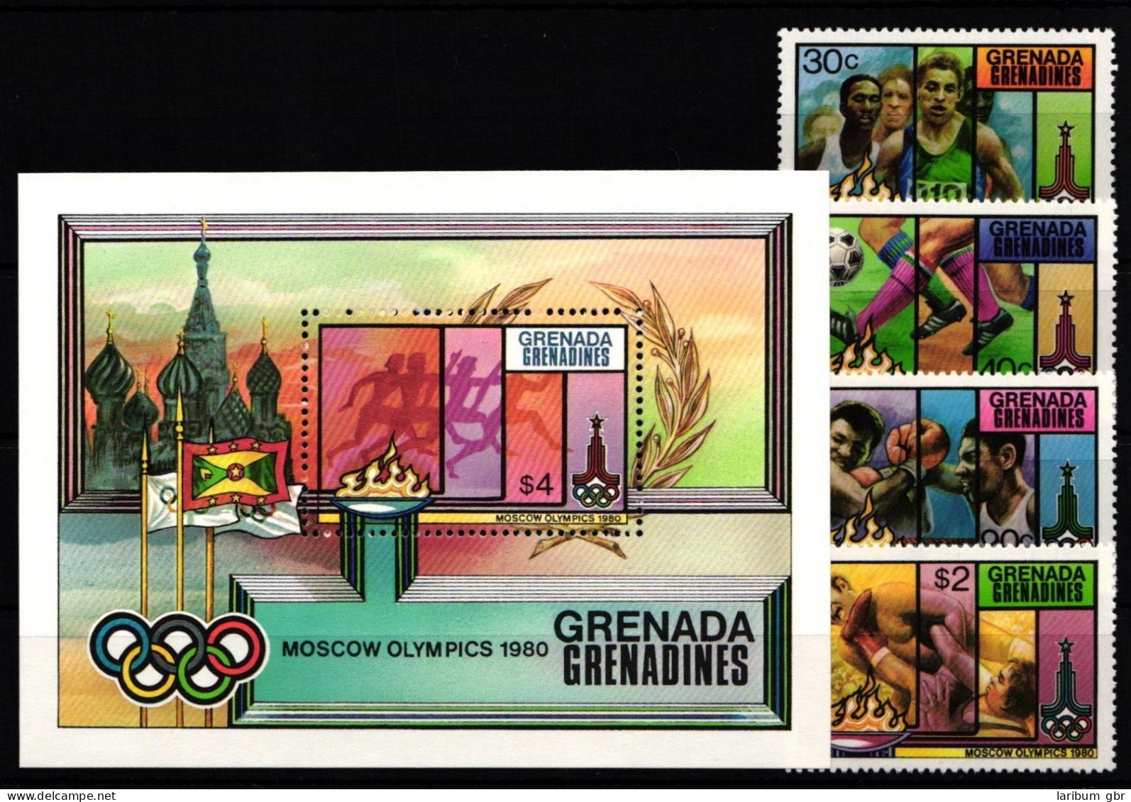 Grenada 394-397 Und Block 50 Postfrisch #KM048 - Grenada (1974-...)