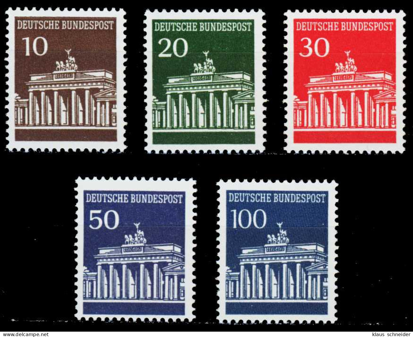 BRD DS BRAND. TOR Nr 506v-510v Postfrisch SF88F82 - Unused Stamps