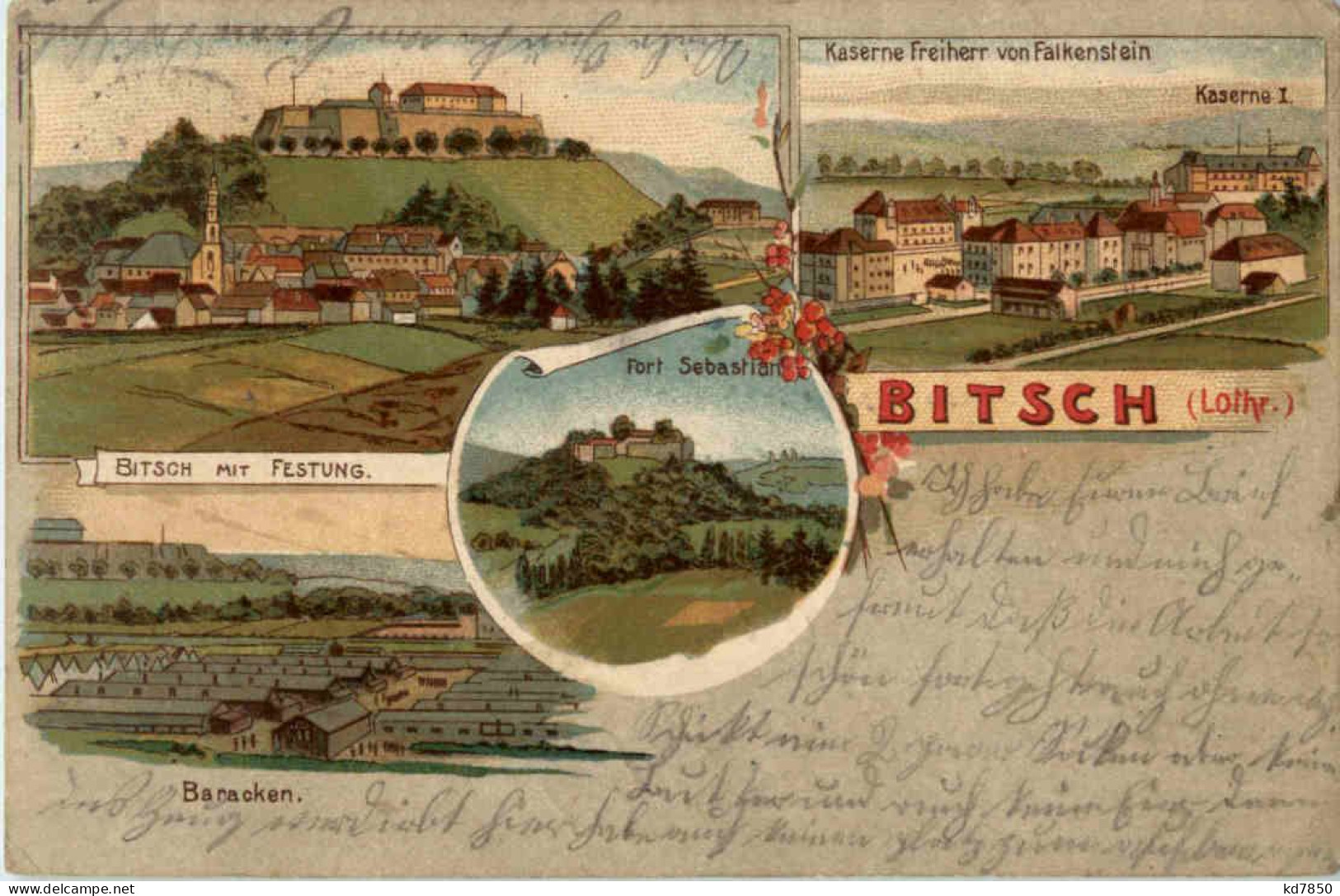 Gruss Aus Bitsch - Litho - Bitche