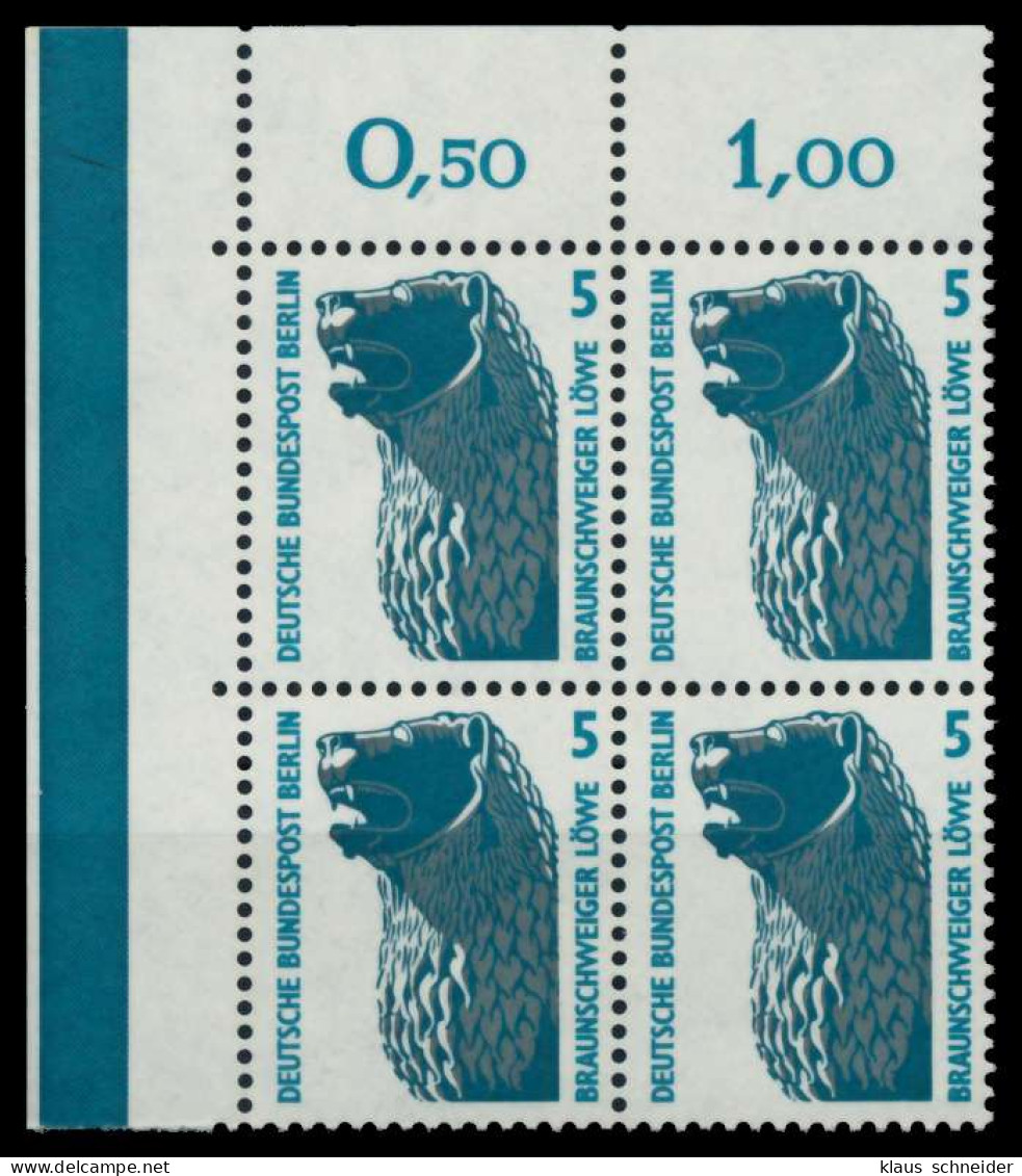 BERLIN DS SEHENSW Nr 863 Postfrisch VIERERBLOCK ECKE-OL X729862 - Unused Stamps
