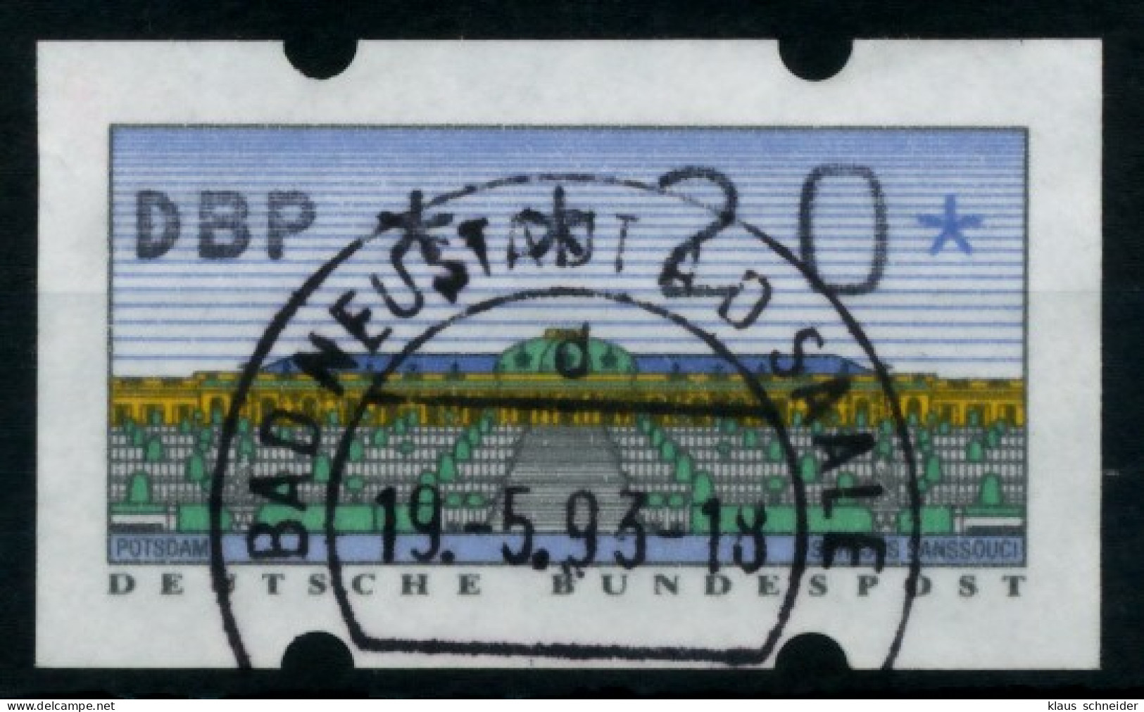 BRD ATM 1993 Nr 2-1.2-0020 Gestempelt X75C39A - Machine Labels [ATM]