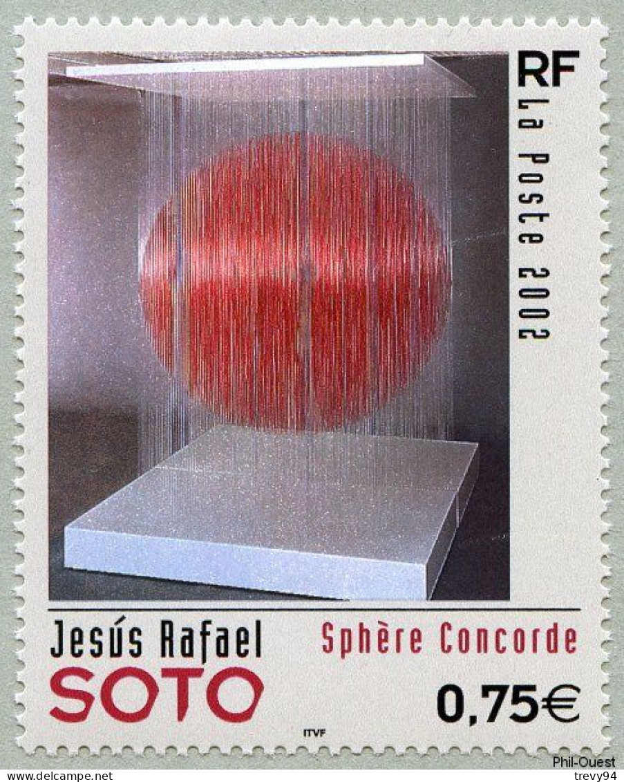 Timbre De 2002 - Jesús Rafael Soto  Sphère Concorde - N° 3535 - Nuevos