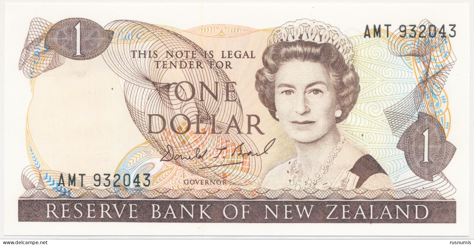 NEW ZEALAND NOUVELLE-ZÉLANDE NEUSEELAND 1 DOLLAR P-169c QUEEN ELIZABETH II - FANTAIL BIRD 1981 - 1992 UNC - Nuova Zelanda