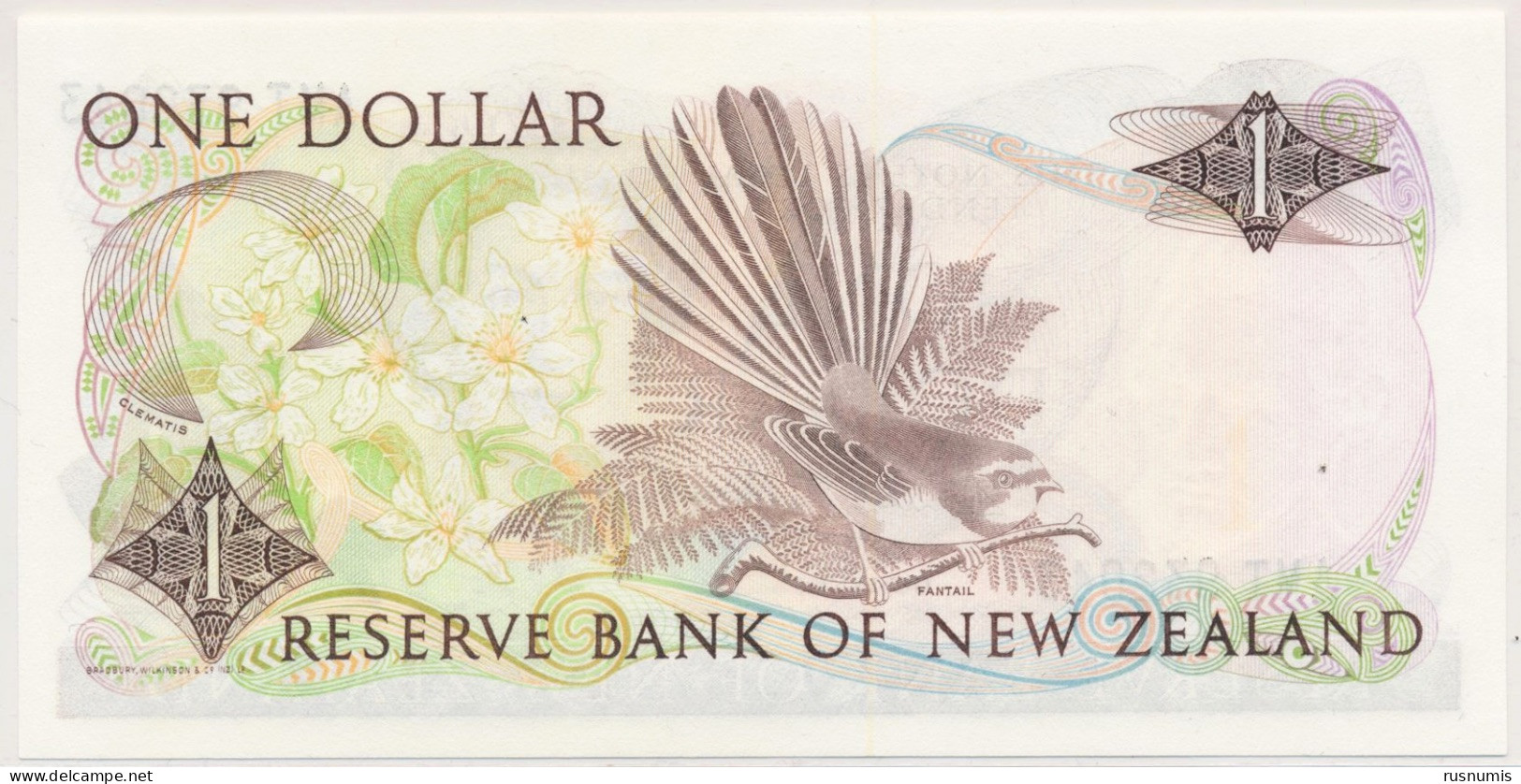 NEW ZEALAND NOUVELLE-ZÉLANDE NEUSEELAND 1 DOLLAR P-169c QUEEN ELIZABETH II - FANTAIL BIRD 1981 - 1992 UNC - Nieuw-Zeeland