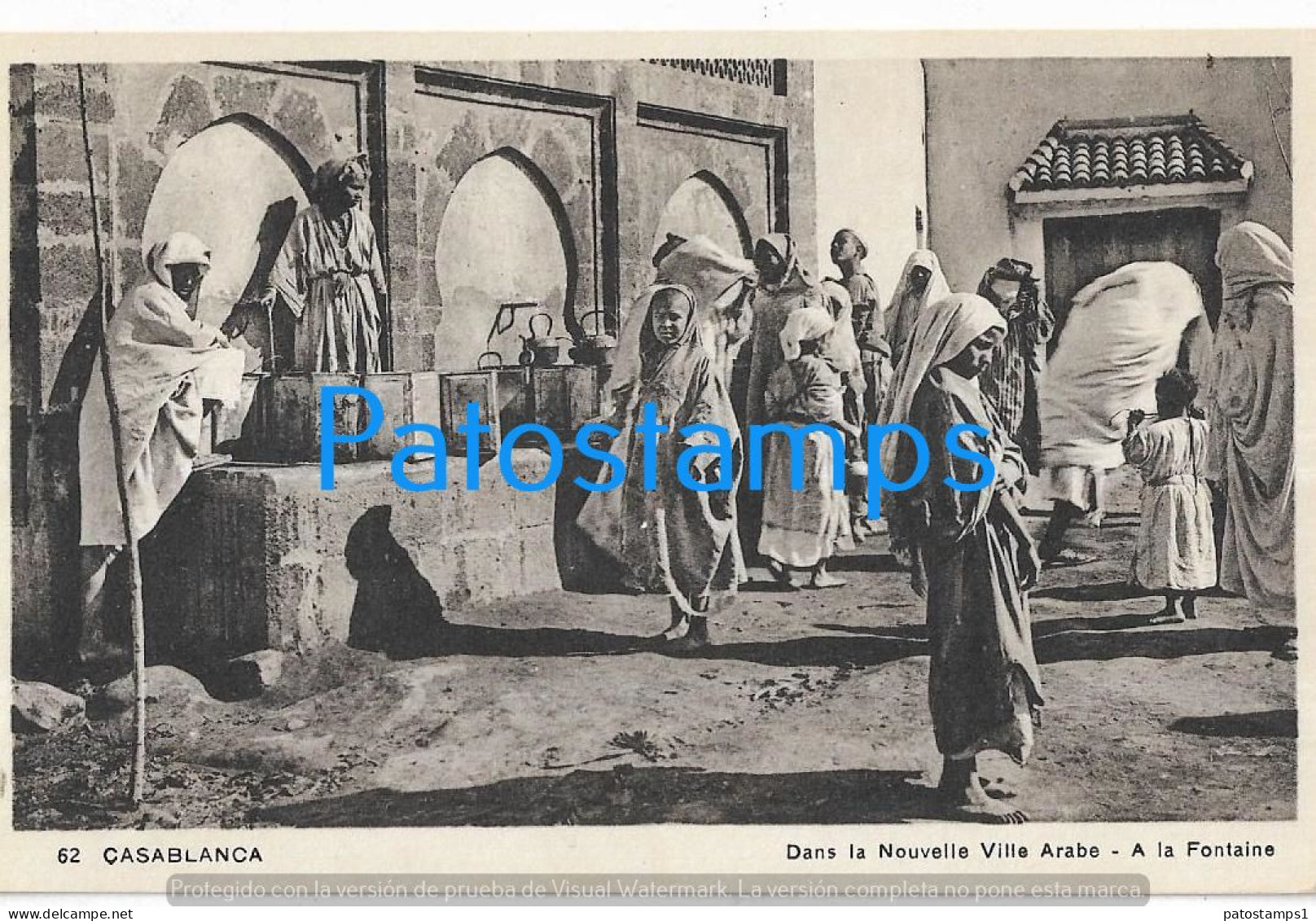 227976 AFRICA CASABLANCA MOROCCO IN THE NEW ARAB CITY AT LA FONTAINE POSTAL POSTCARD - Unclassified