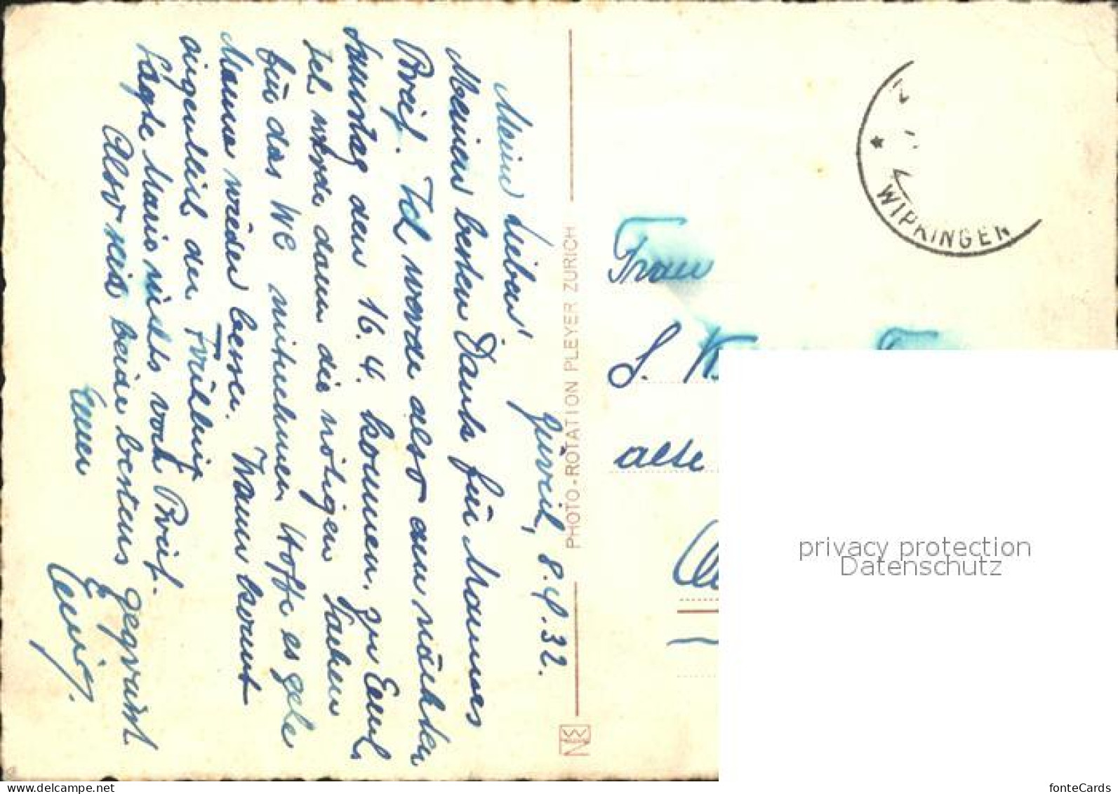 11878350 Zuerich Hauptpostamt Zuerich - Other & Unclassified