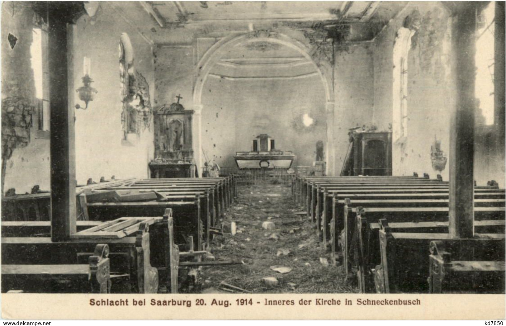 Schlacht Bei Saarburg - Inneres Der Kirche Schneckenbusch - Sarrebourg
