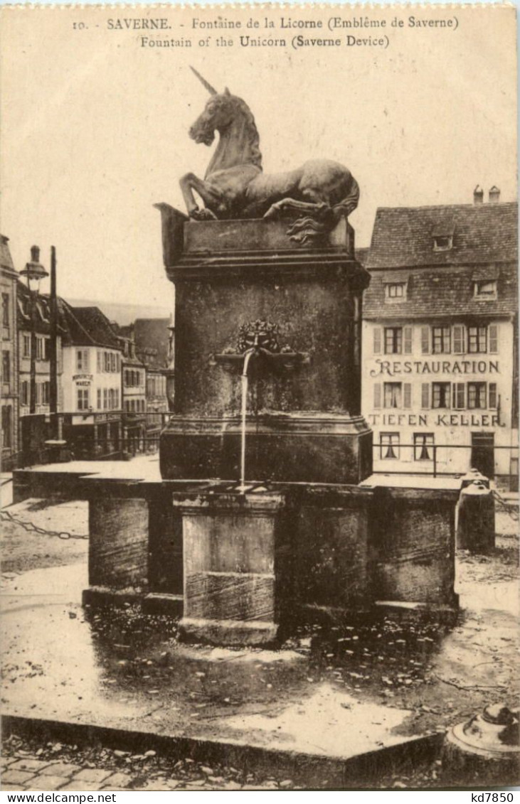 Saverne - Fontaine De La Licorne - Saverne