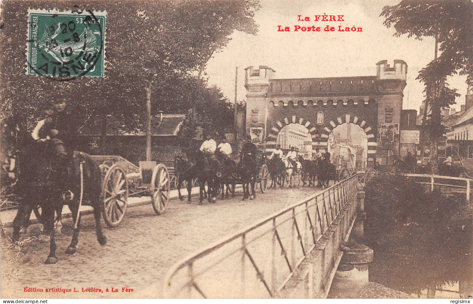 02-LA FERE EN TARDENOIS-PORTE DE LAON-CHEVAUX-N°2040-C/0069 - Other & Unclassified