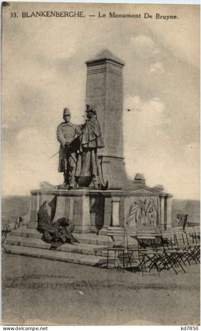 Blankenberghe - Le Monument De Bruyne - Blankenberge