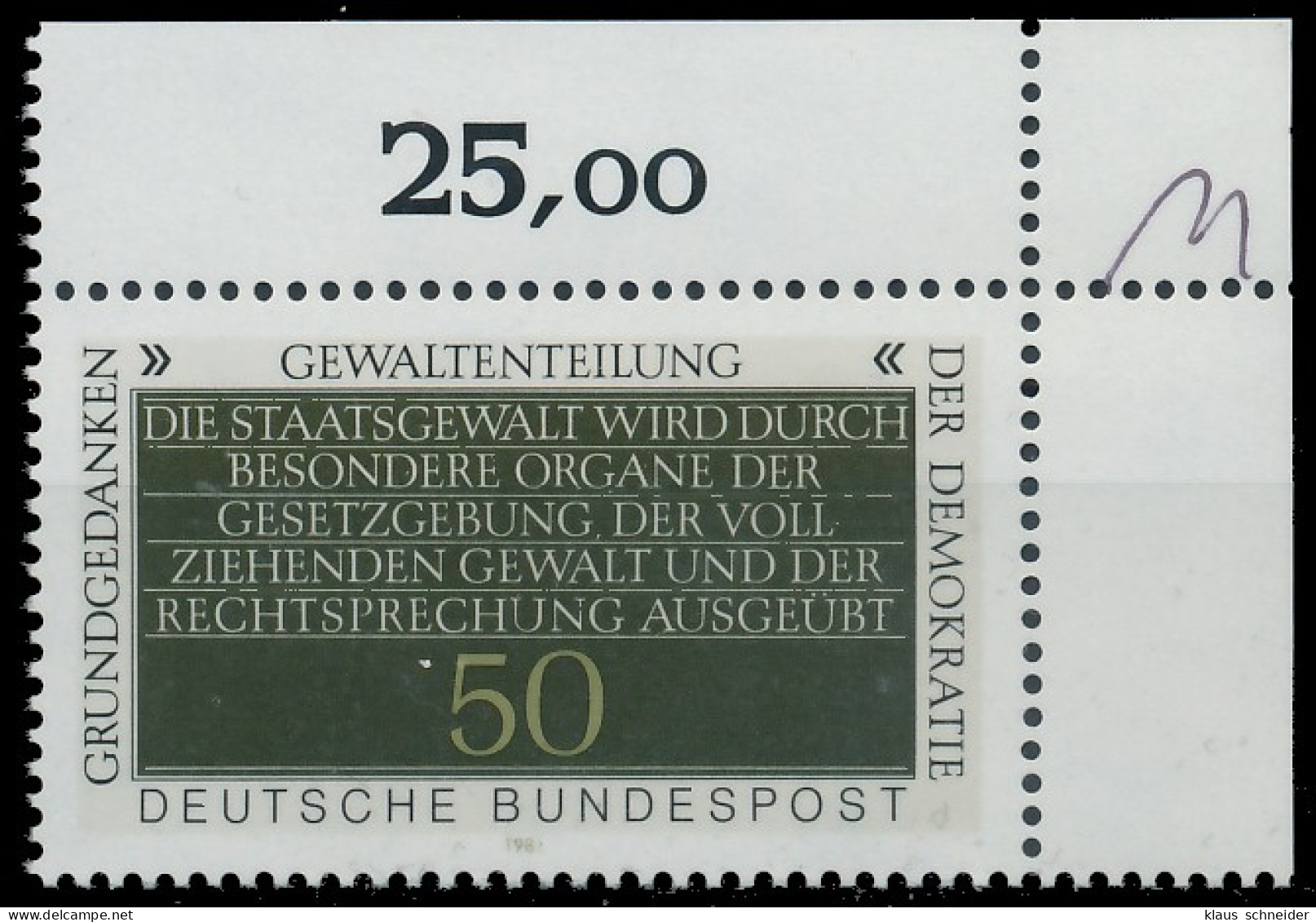 BRD BUND 1981 Nr 1106 Postfrisch ECKE-ORE X313D36 - Unused Stamps