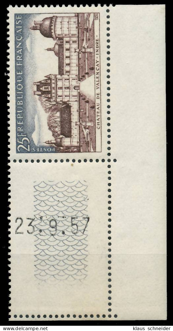 FRANKREICH 1957 Nr 1163 Postfrisch ECKE-URE X3F9162 - Neufs