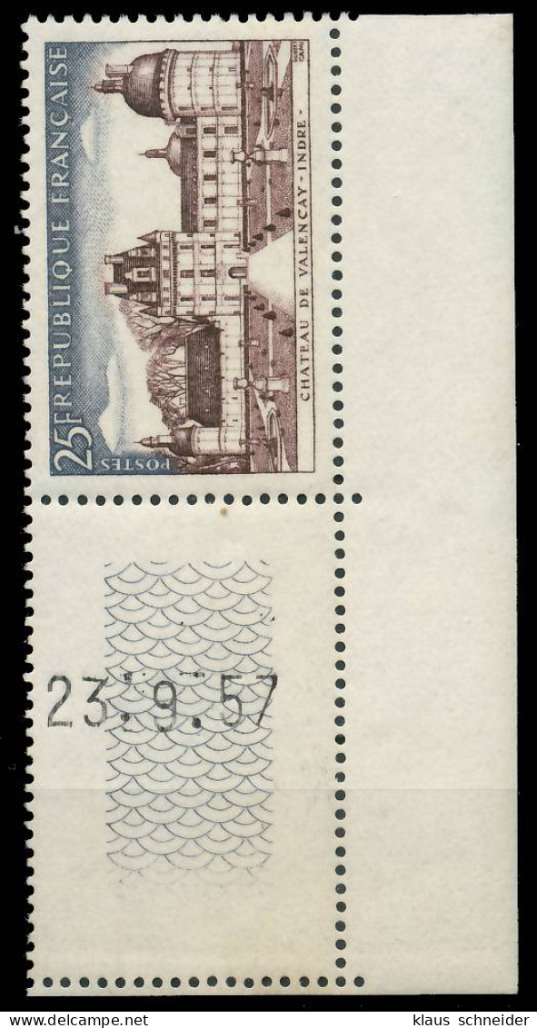 FRANKREICH 1957 Nr 1163 Postfrisch ECKE-URE X3F9162 - Ungebraucht