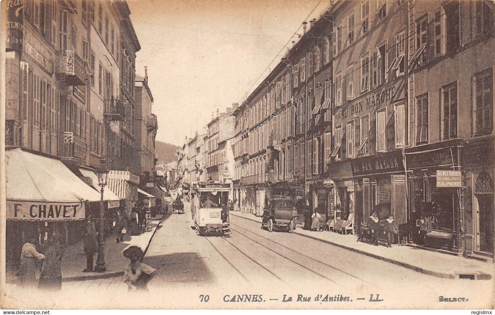 06-CANNES-TRAMWAY RUE D ANTIBES-N°2040-D/0345 - Cannes