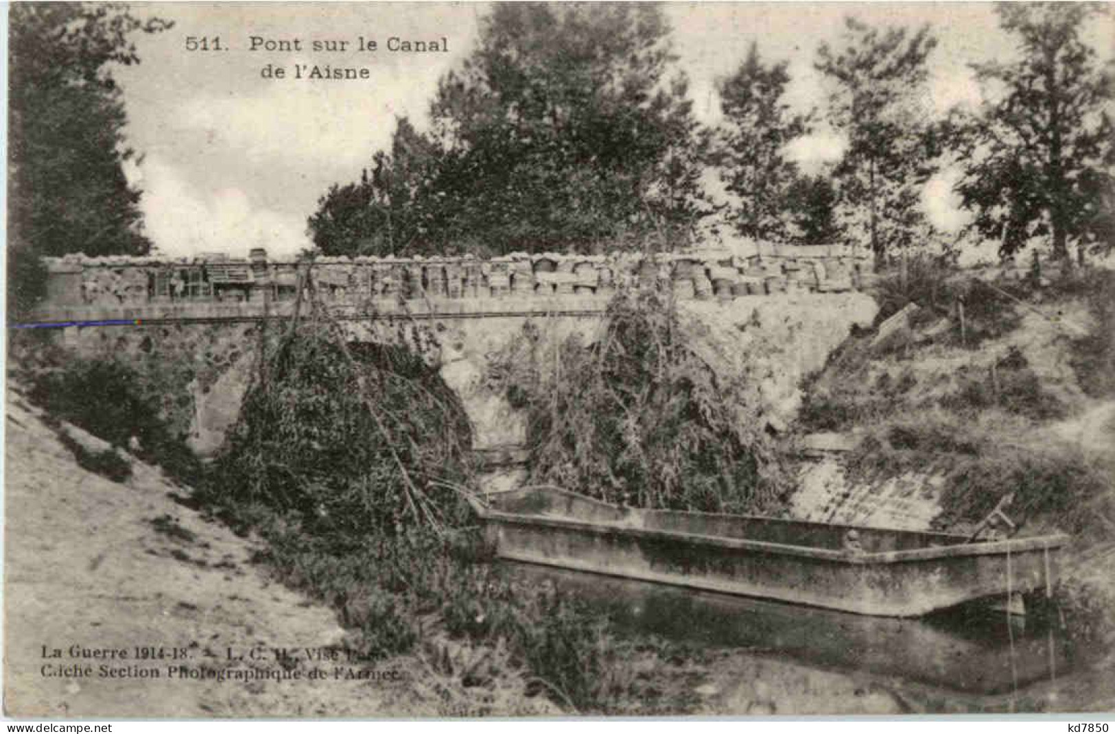 Pont Sur Le Canal De L Aisne - Feldpost - Sonstige & Ohne Zuordnung