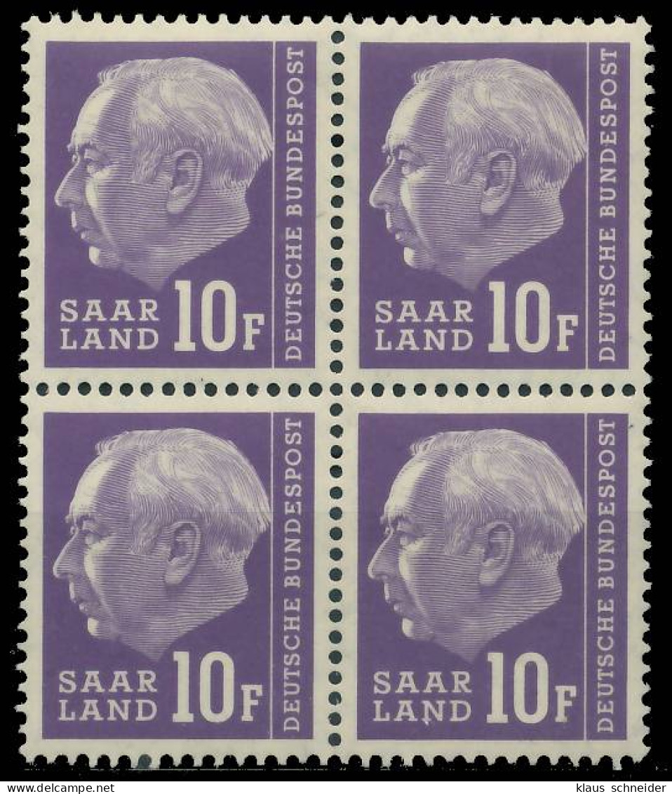 SAAR OPD 1957 Nr 413 Postfrisch VIERERBLOCK X478CFA - Ungebraucht