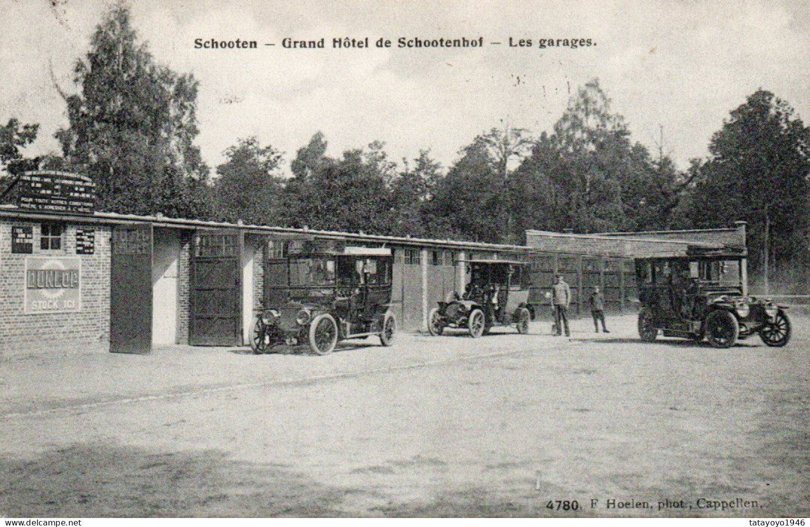 SCHOOTEN Grand Hotel De Schootenhof   Les Garages  Rare Voyagé En 1911 - Schoten