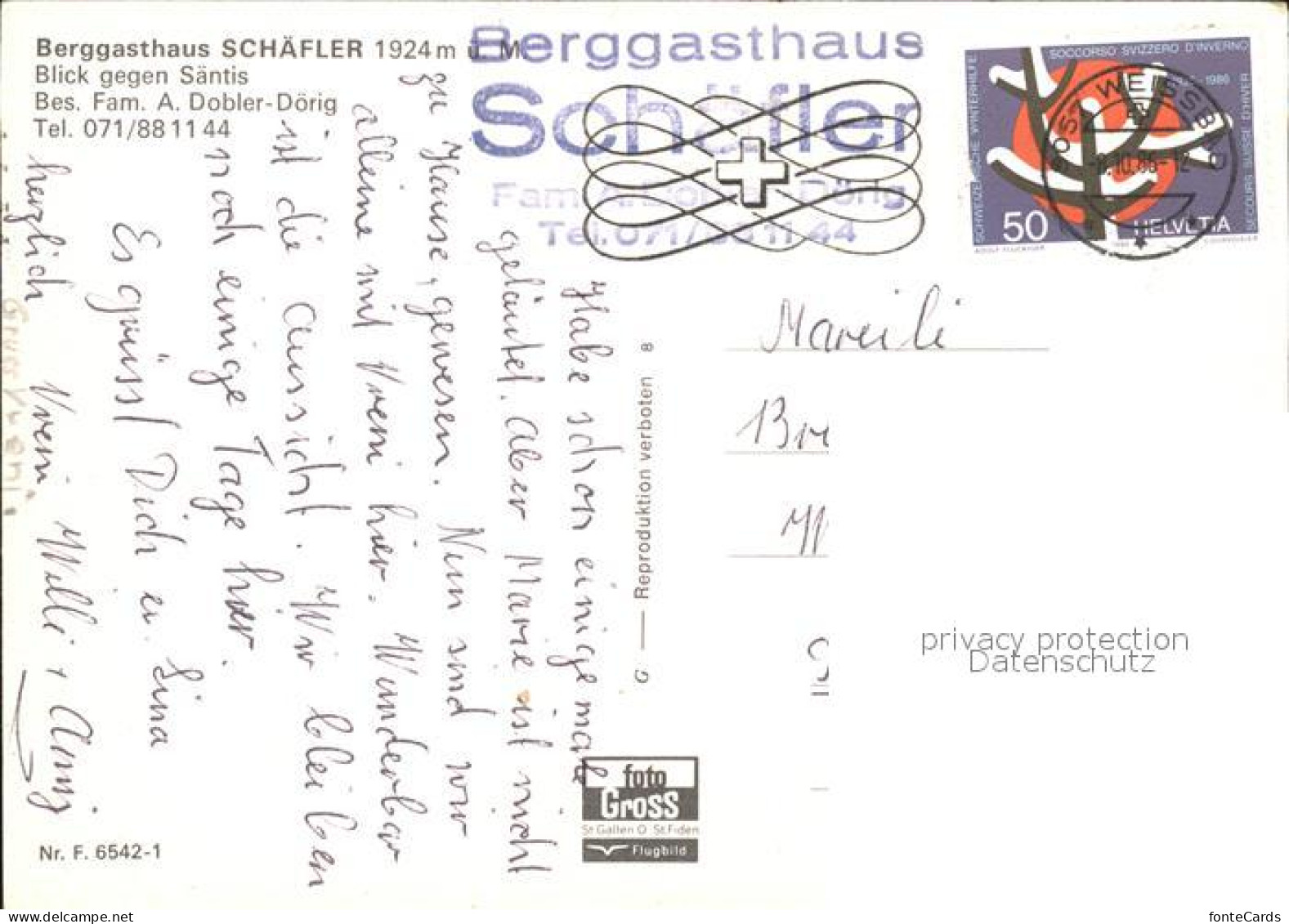 11878154 Saentis AR Berggasthaus Schaefler Saentis AR - Andere & Zonder Classificatie