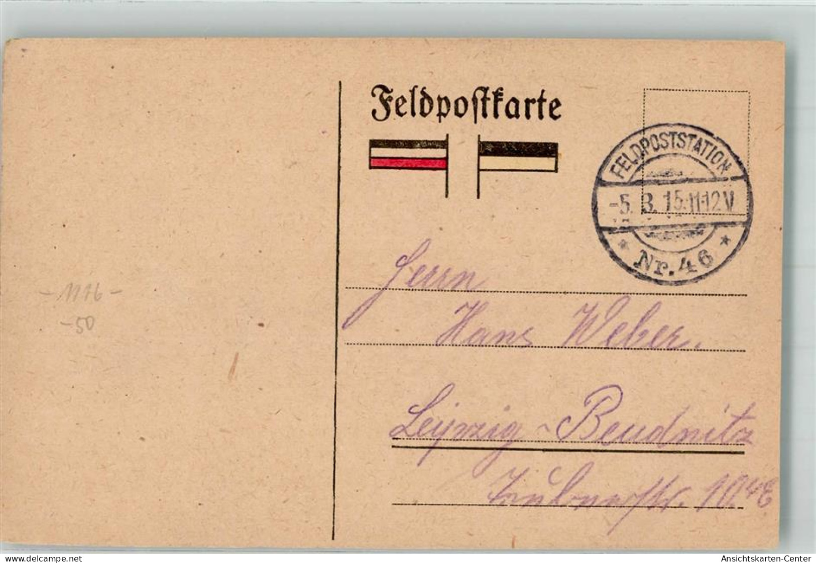 39805006 - Die Oesterreichische Und Deutsche Reichsfahne Feldpost WK I Nr. 46 - Guerra 1914-18