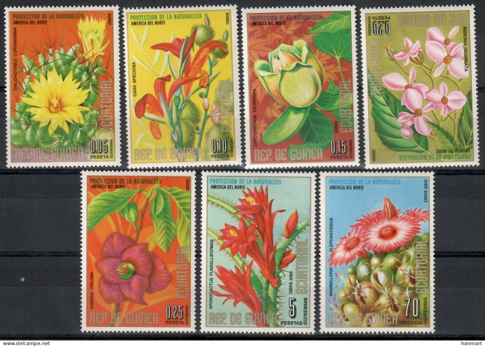 Equatorial Guinea  1974 Mi 421-427 MNH  (ZS6 GUE421-427) - Cactusses