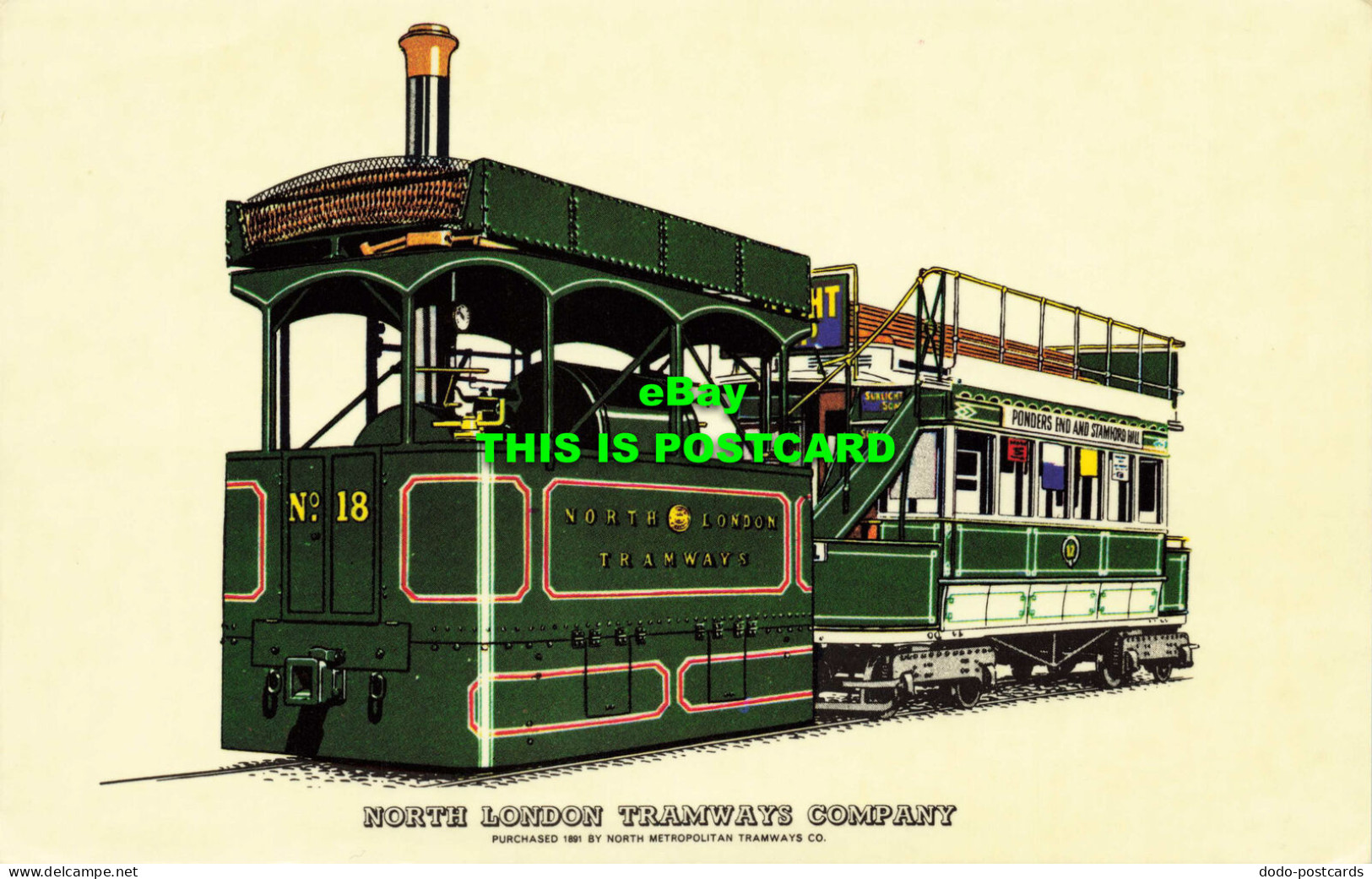 R574029 North London Tramways Company. 1891. North Metropolitan Tramways. Tramcy - Sonstige & Ohne Zuordnung