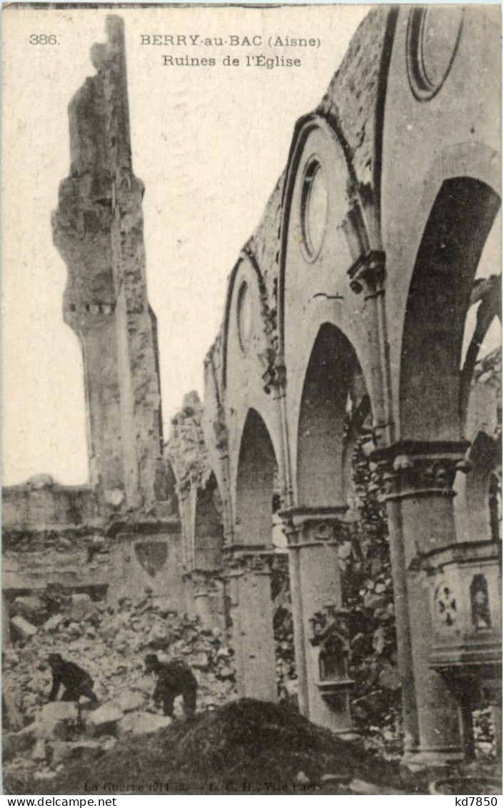 Berry Au Bac - Ruines De L Eglise - Sonstige & Ohne Zuordnung