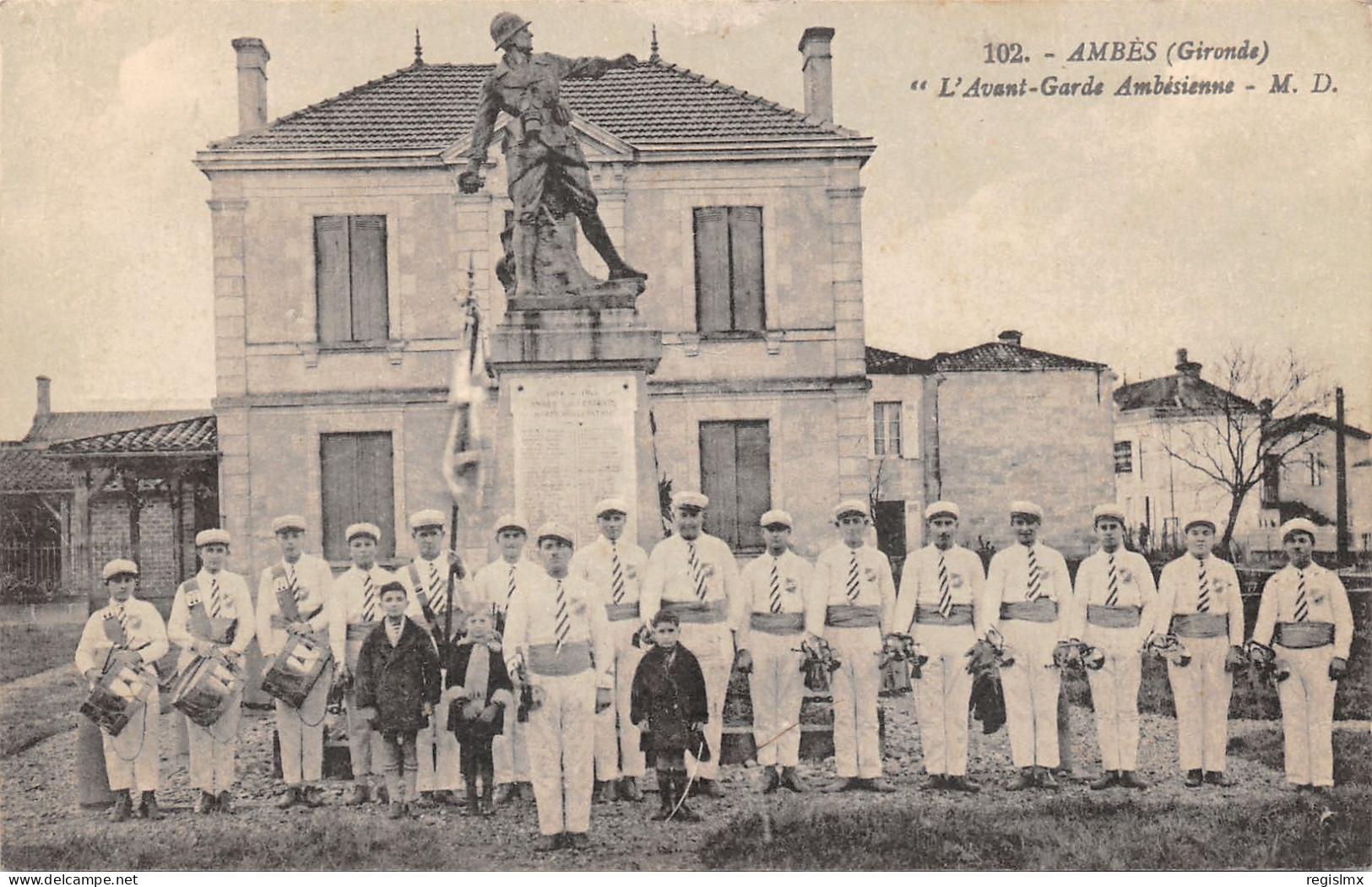 33-AMBES-PHOTO DE GROUPE DE L AVANT-GARDE AMBESIENNE-N°2042-D/0185 - Autres & Non Classés