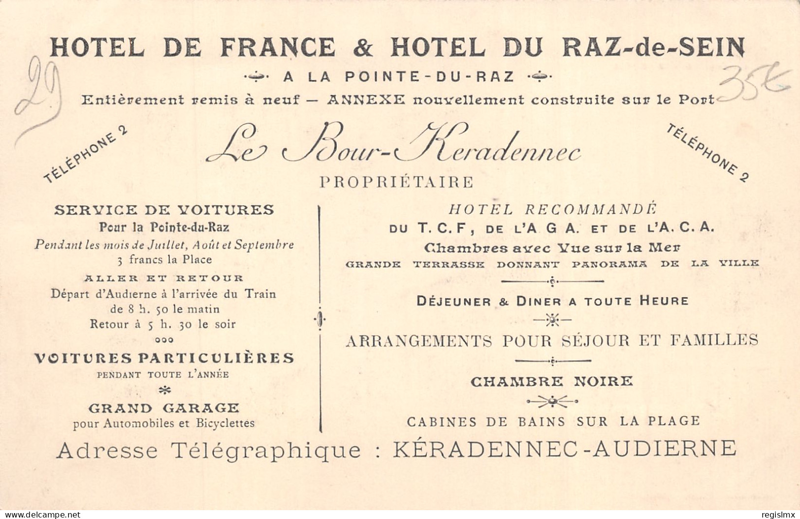 29-LA POINTE DU RAZ-HOTEL DU RAZ DE SEIN-N°2042-C/0077 - La Pointe Du Raz