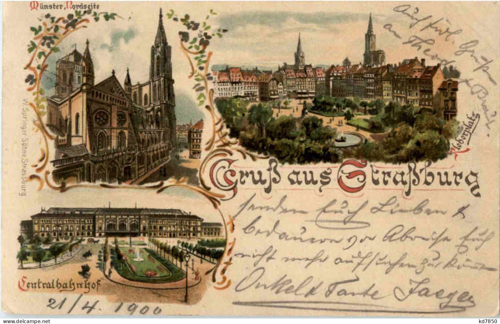 Gruss Aus Strasbourg - Litho - Strasbourg