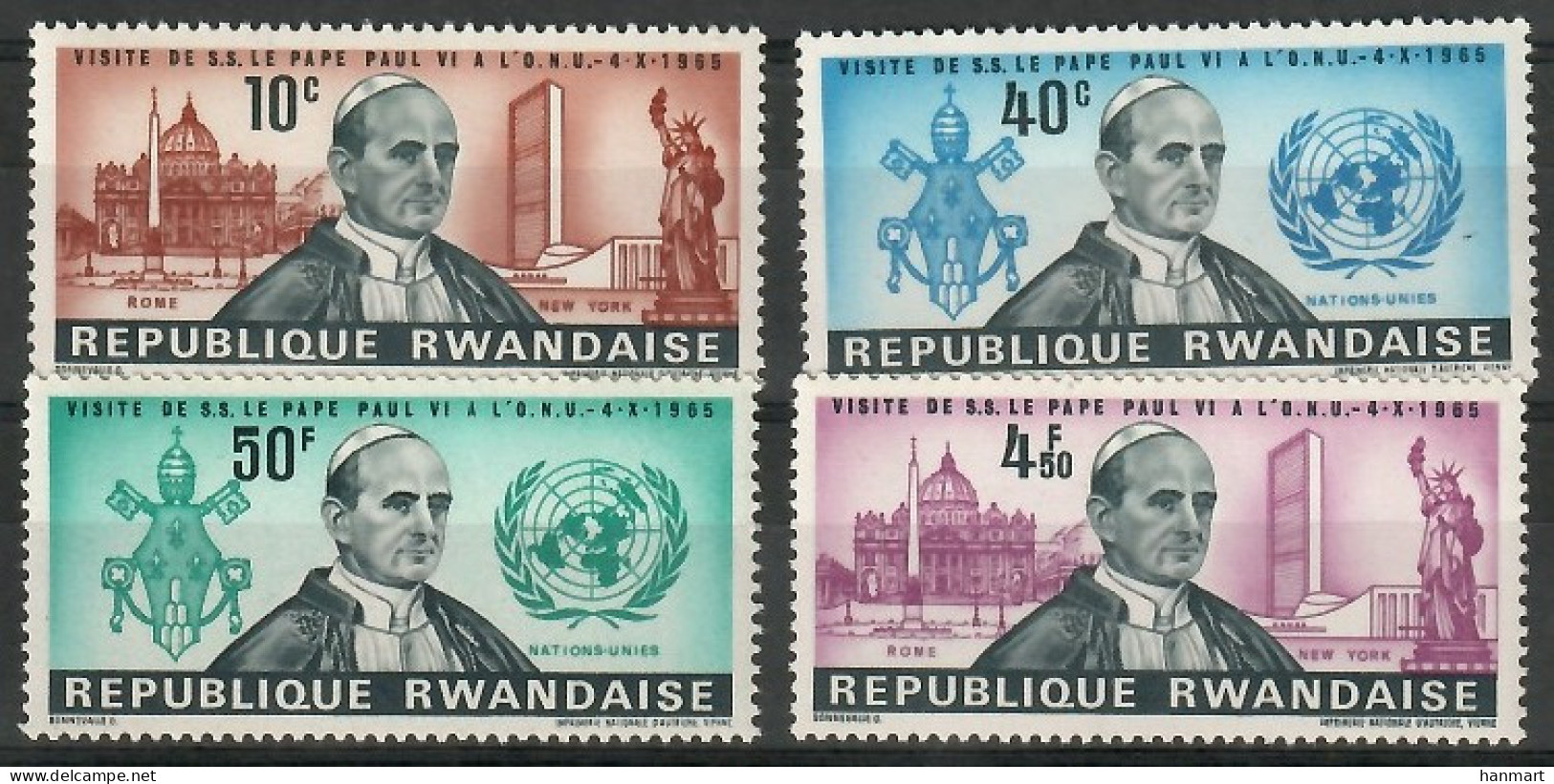 Rwanda 1966 Mi 153-156 MNH  (ZS4 RWN153-156) - Sonstige & Ohne Zuordnung