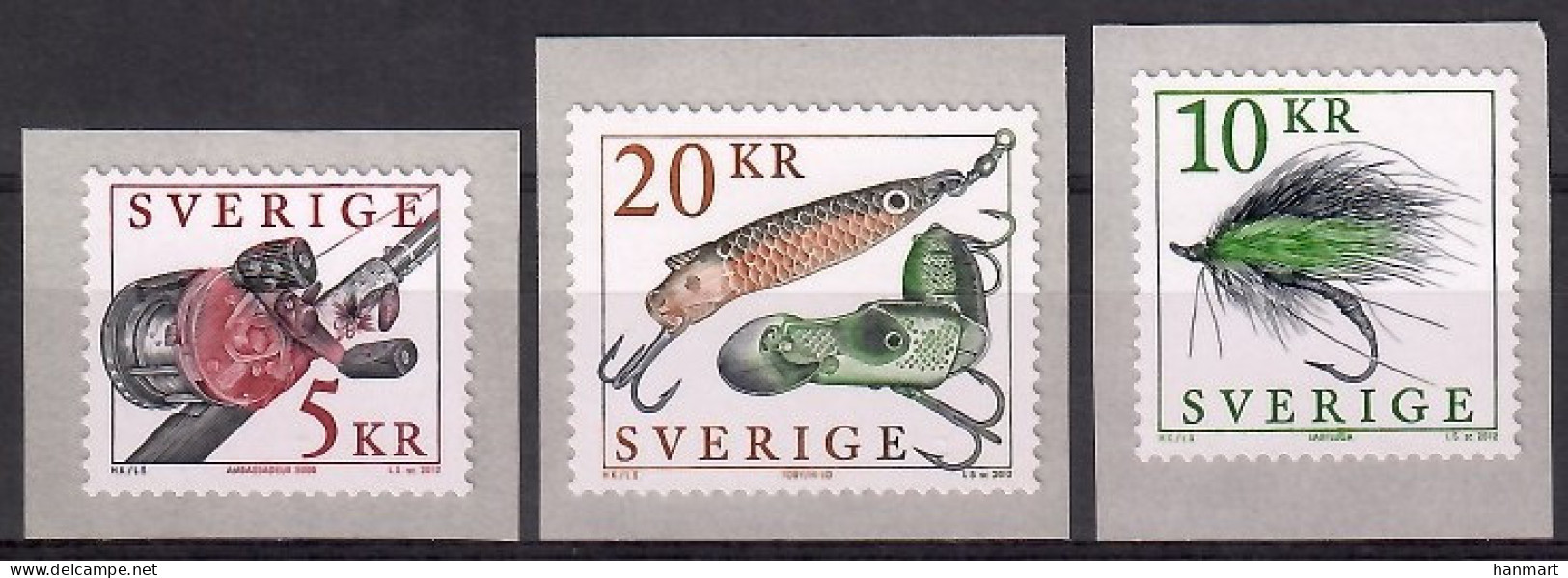 Sweden 2012 Mi 2872-2874 MNH  (ZE3 SWD2872-2874) - Fishes