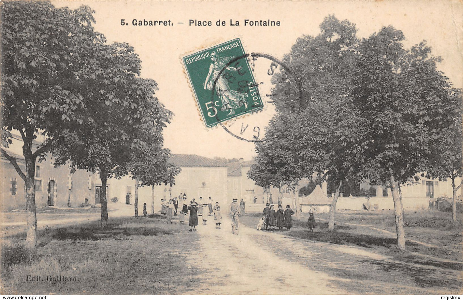 40-GABARRET-PLACE DE LA FONTAINE-N°2042-H/0219 - Gabarret