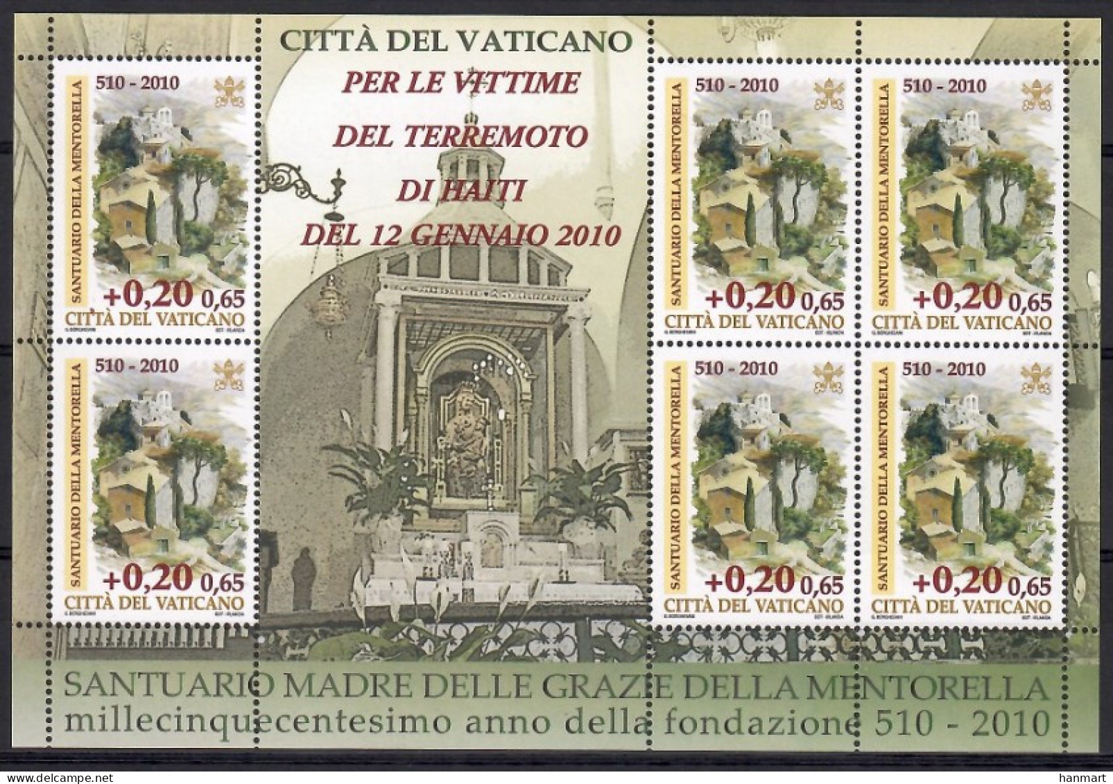 Vatican City 2010 Mi Sheet 1664 MNH  (ZE2 VTCark1664) - Christianity