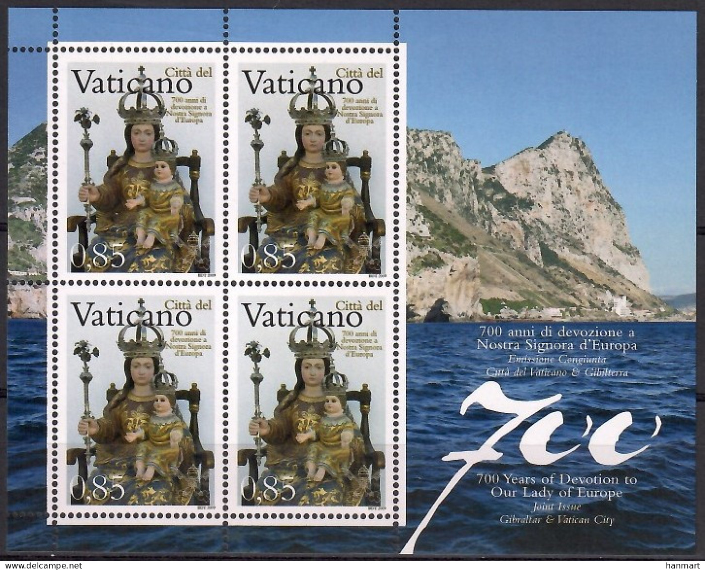 Vatican City 2009 Mi Sheet 1637 MNH  (ZE2 VTCark1637) - Autres