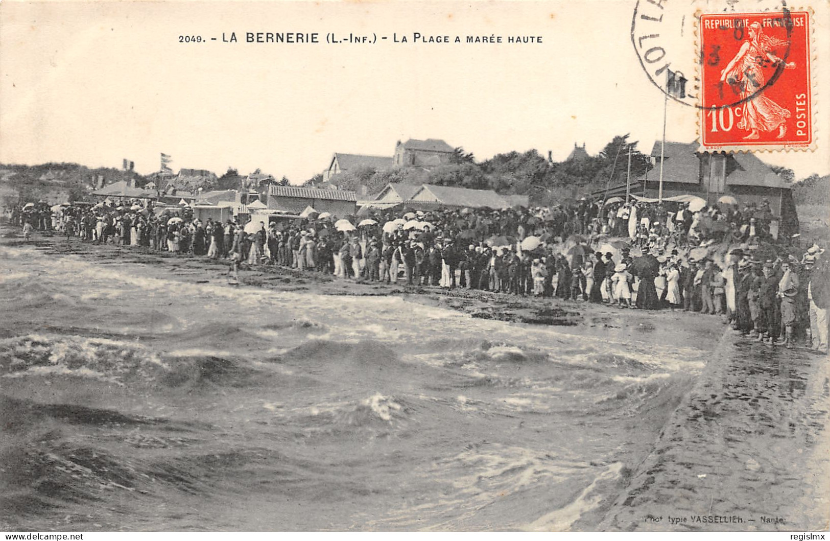 44-LA BERNERIE-LA PLAGE A MAREE HAUTE-N°2043-B/0381 - La Bernerie-en-Retz