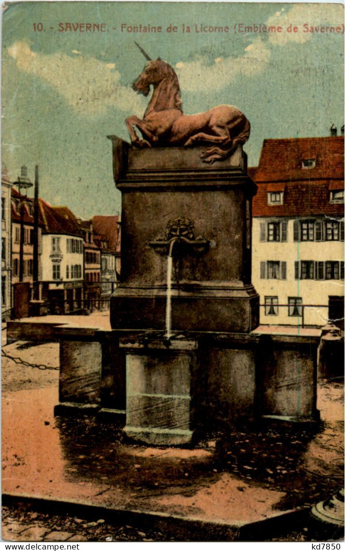 Saverne - Fontaine De La Licorne - Saverne