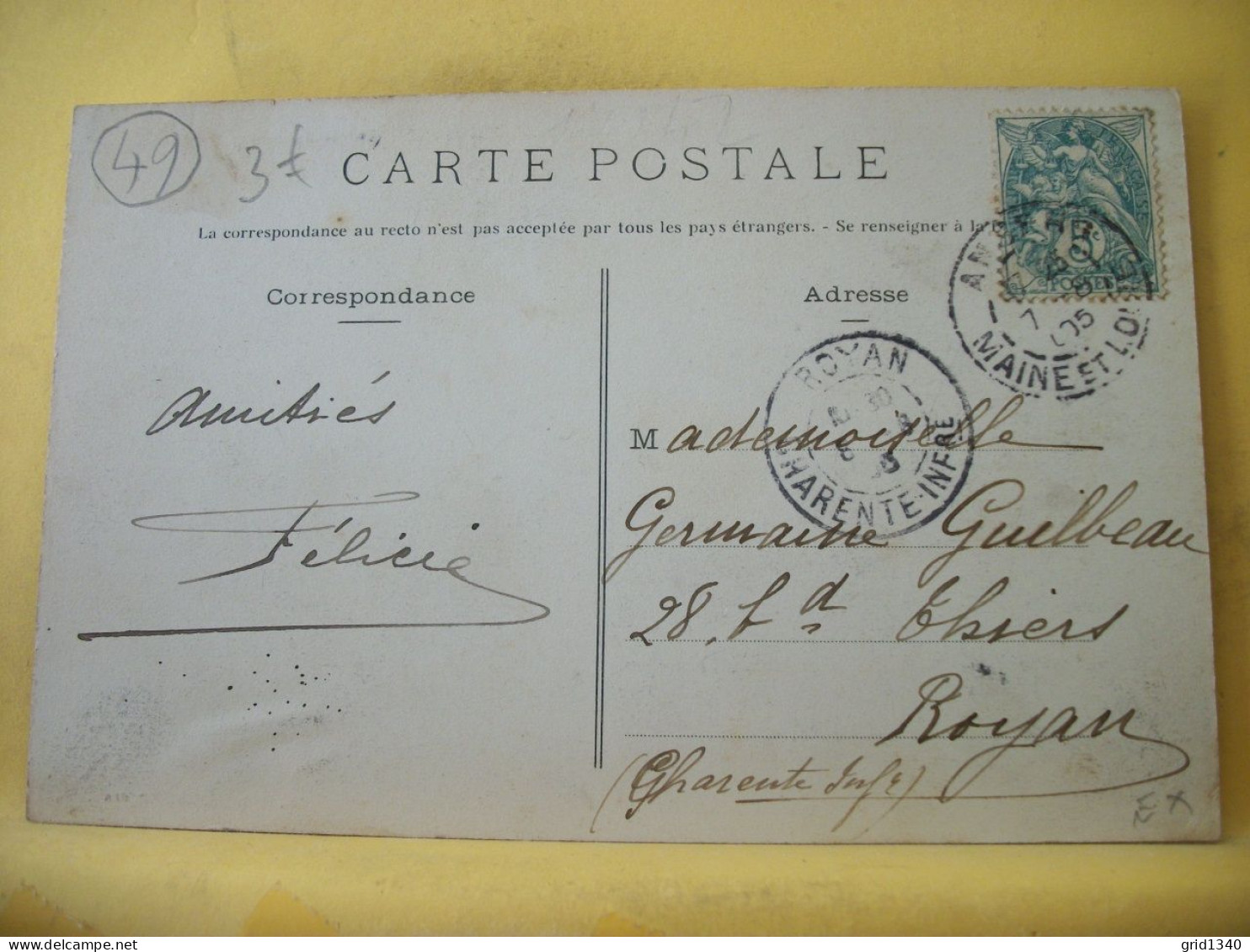 49 5830 CPA 1905 - 49 ENVIRONS D'ANGERS - PRUNIERS - ENTREE DU BOURG. - Autres & Non Classés