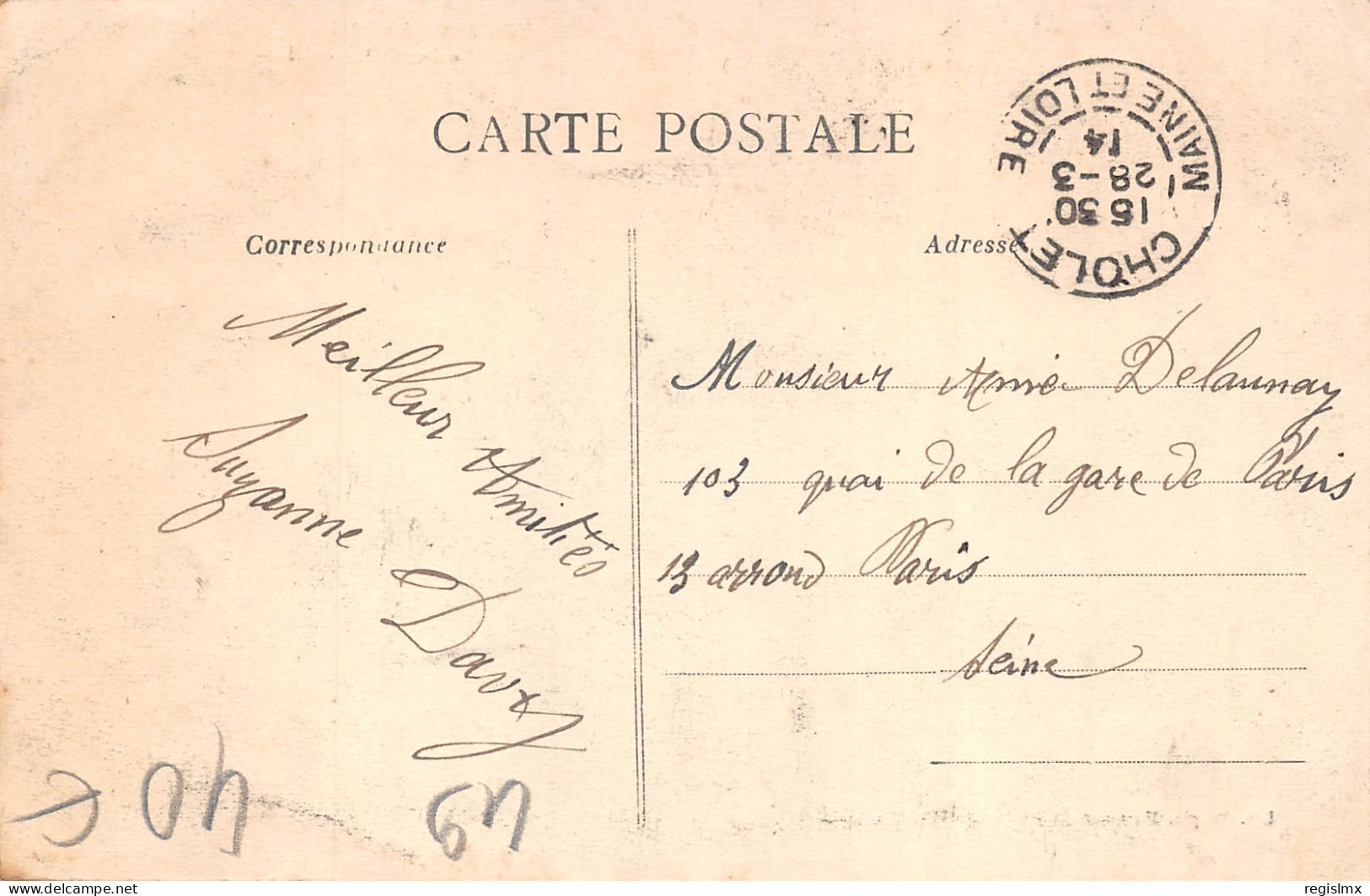 49-CHOLET-MI CAREME 1914 HOTEL DU BŒUF COURONNE-N°2043-G/0041 - Cholet