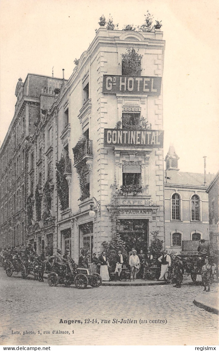 49-ANGERS-GRAND HOTEL CONTINENTAL-N°2043-F/0291 - Angers