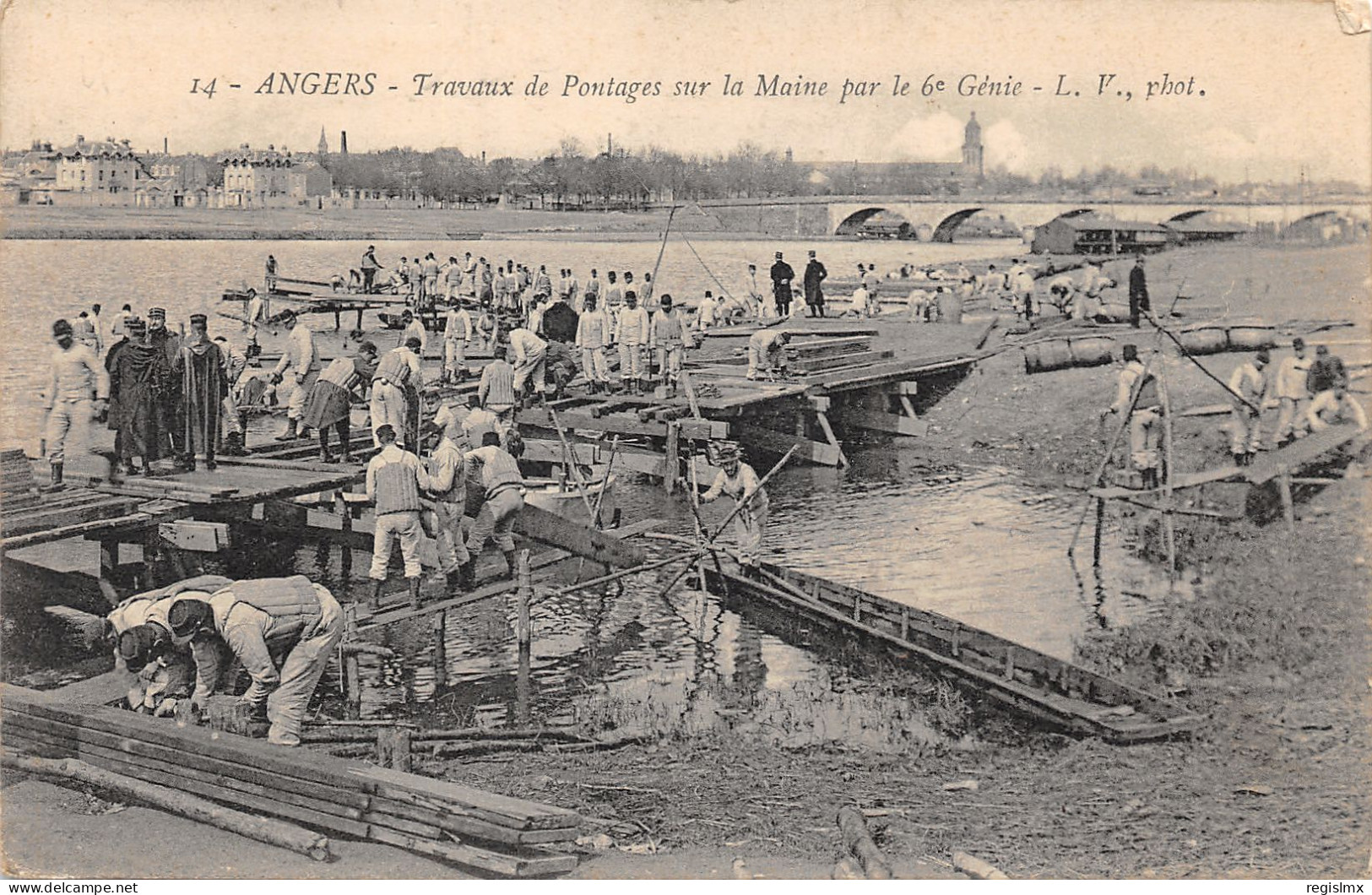 49-ANGERS-TRAVAUX DE PONTAGES SUR LA MAINE-N°2043-F/0283 - Angers