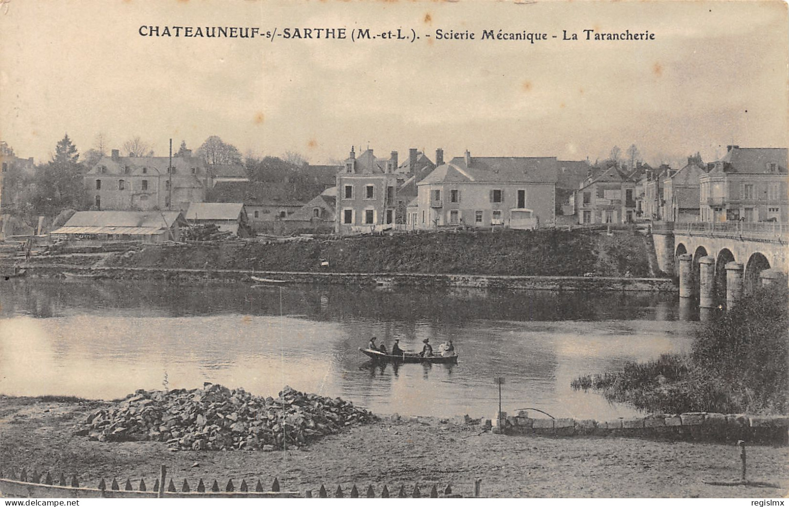49-CHATEAUNEUF SUR SARTHE-SCIERIE MECANIQUE-LA TRANCHERIE-N°2043-F/0161 - Chateauneuf Sur Sarthe