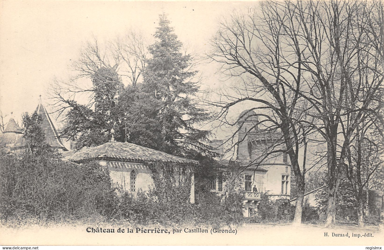 33-CASTILLON-CHÂTEAU DE LA PIERRIERE-N°2043-E/0213 - Autres & Non Classés