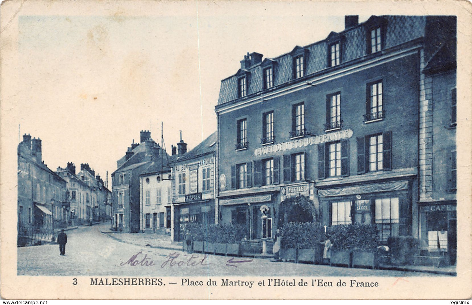 45-MALESHERBES-HOTEL DE L ECU DE France-N°2043-D/0369 - Malesherbes