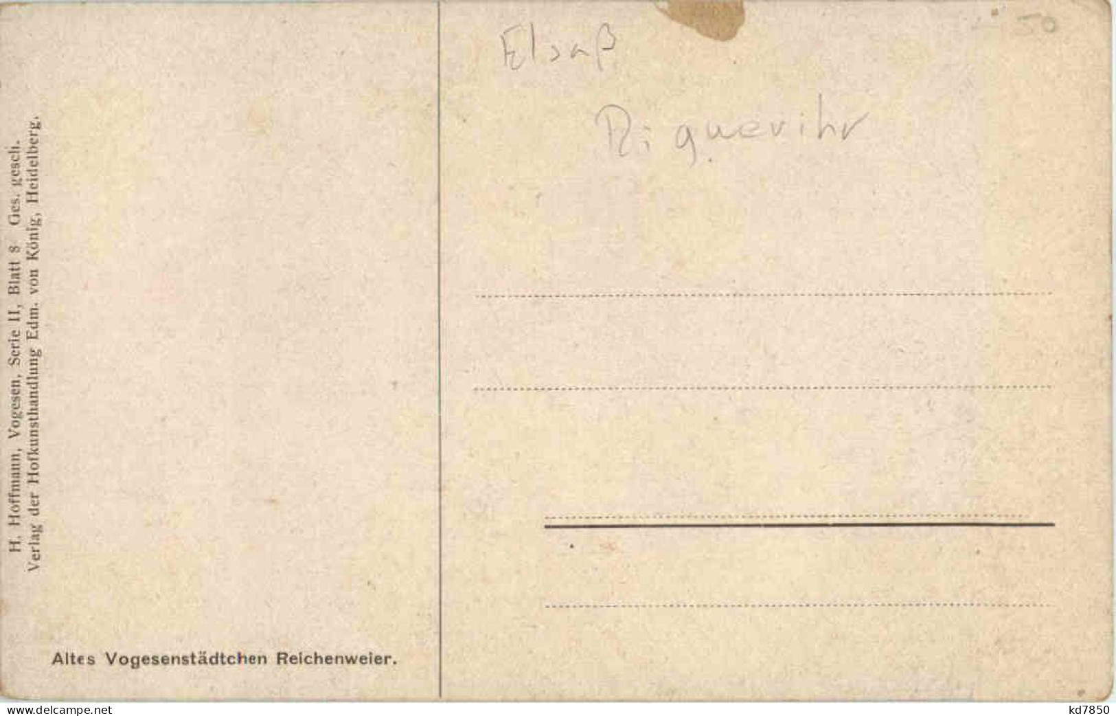 Reichenweier - Künstlerkarte H. Hofmann - Riquewihr