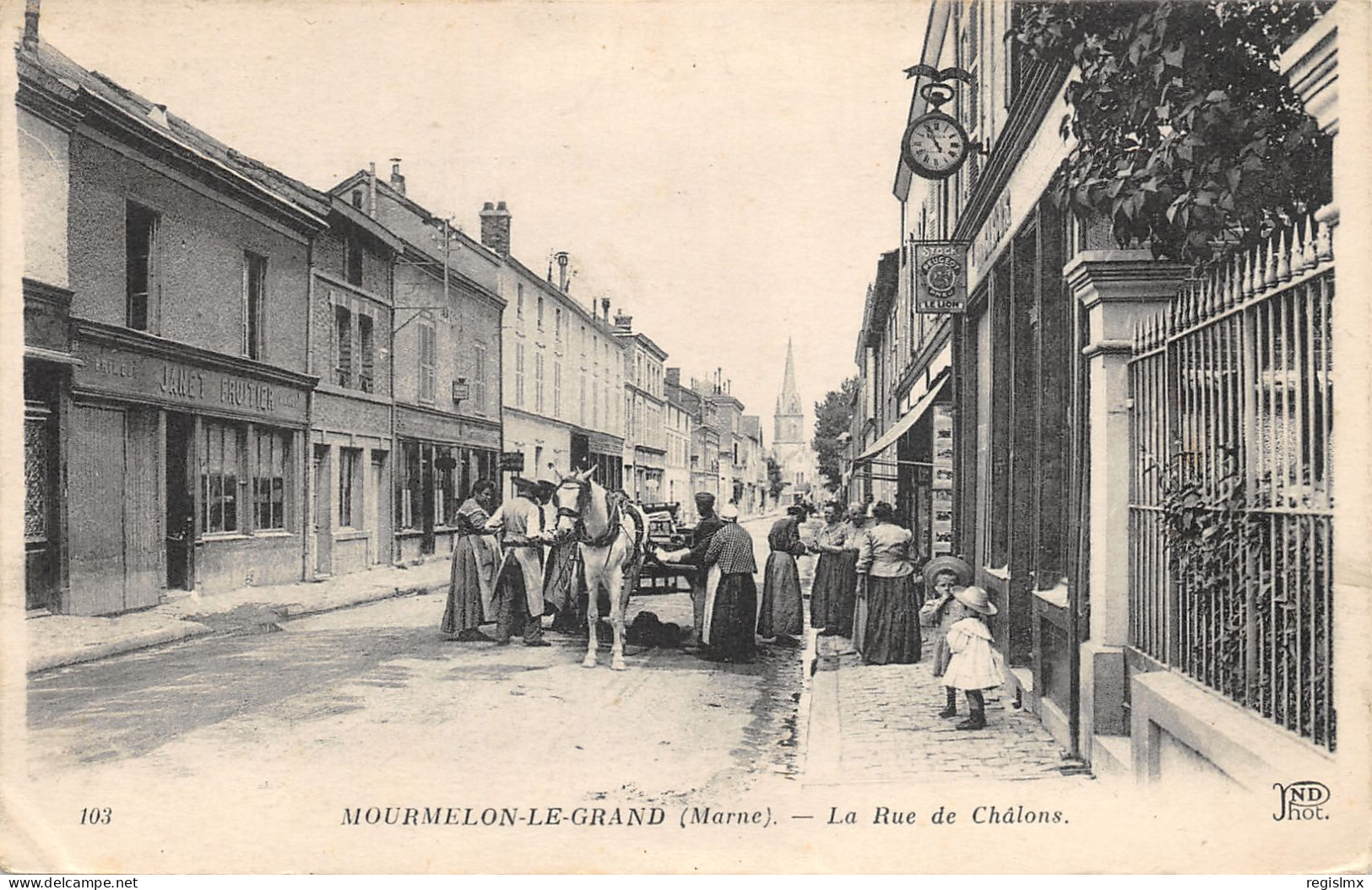 51-MOURMELON LE GRAND-LA RUE DE CHALONS-N°2044-B/0009 - Mourmelon Le Grand